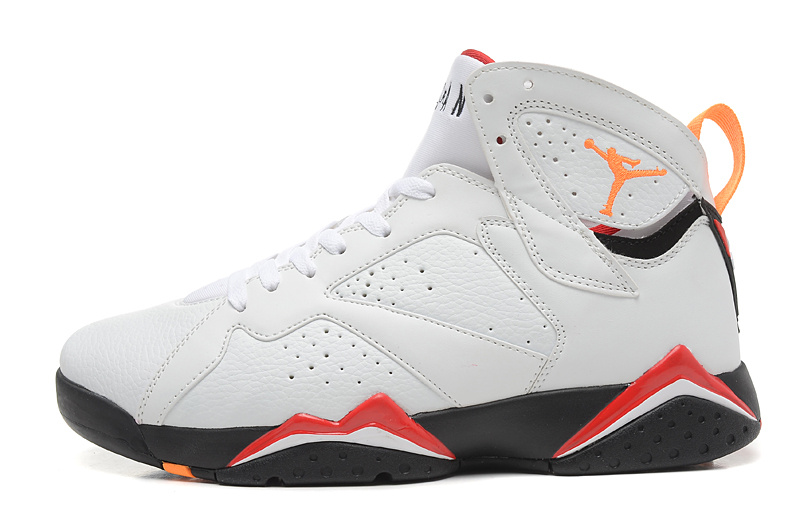 nike air jordan 7 (VII) retro shoes men-white/true red